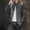 Spring New Men's PU Leather Jacket Korean Version Slim Men's Youth Handsome Leather Jacket Top Locomotive Jacket