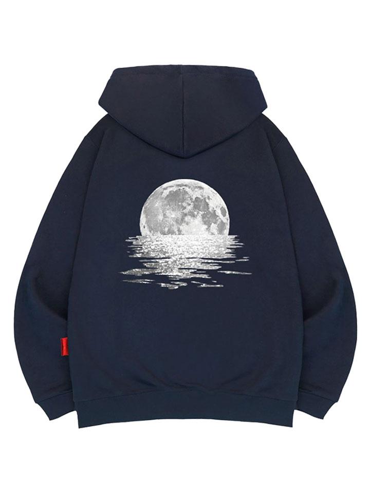 Худи с принтом Locked Moon Унисекс Большой Размер M~4XL (Тип А)