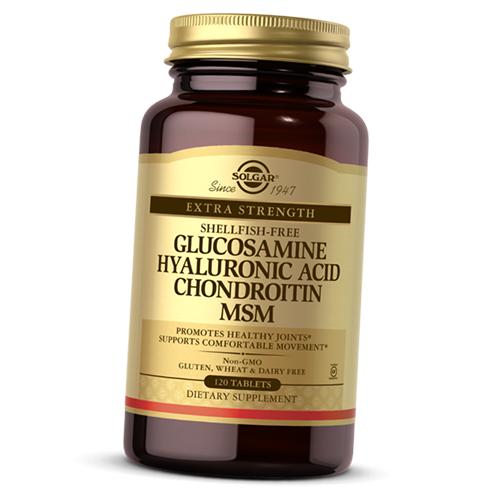 Glucosamine Chondroitin MSM Plus Hyaluronic Acid, Glucosamine Hyaluronic Acid Chondroitin MSM, Solgar (03313001)