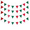 Праздничное шоу Рождественская фетровая треугольная гирлянда с узором 4 шт.