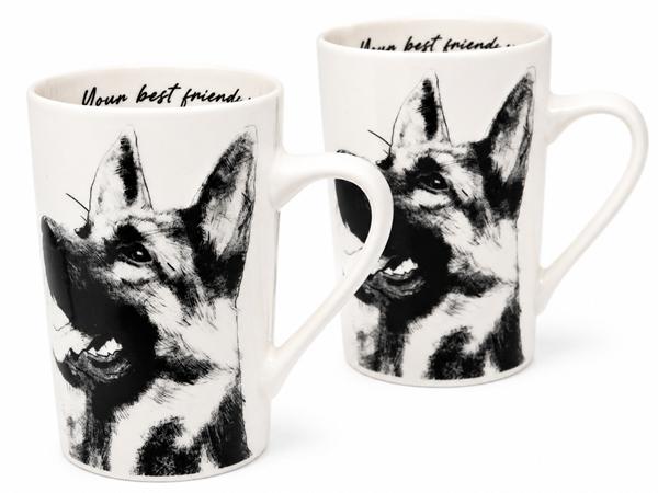 Queenisabell German Shepherd Porcelain Mug Set Premium Gift