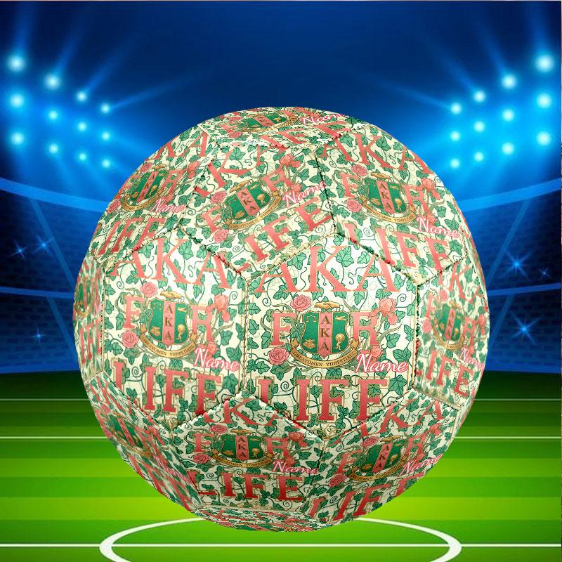 Custom Name Personalized Alpha Kappa Alpha Print Size 5 Soccer Ball Training & Match Football, for Team, Kicking, Gift for Football Enthusiasts