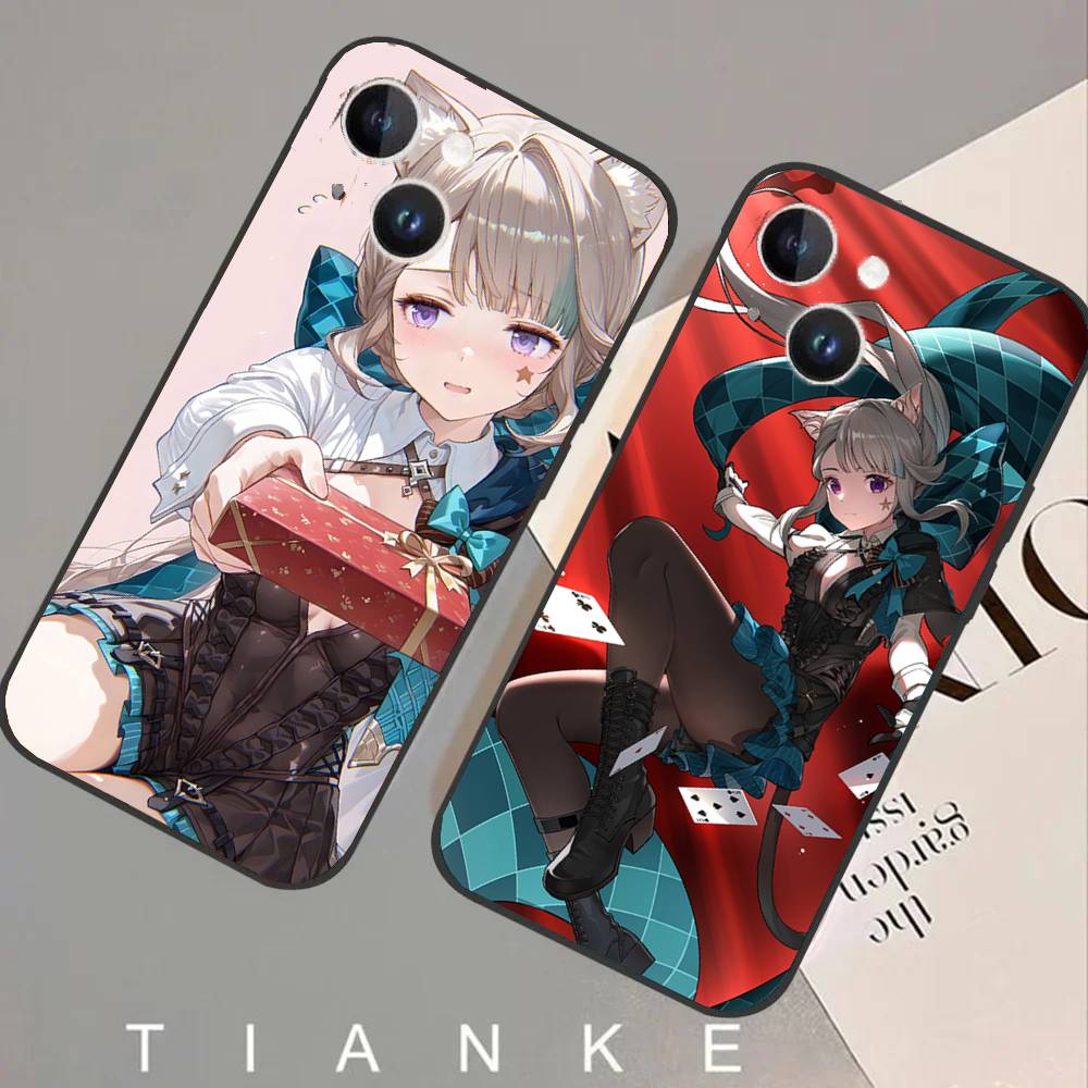 Чехол для телефона Lynette Anime Game Genshin Impact для IPhone 17 Air 16 15 14 13 Pro Max 11 12 Черный силиконовый чехол