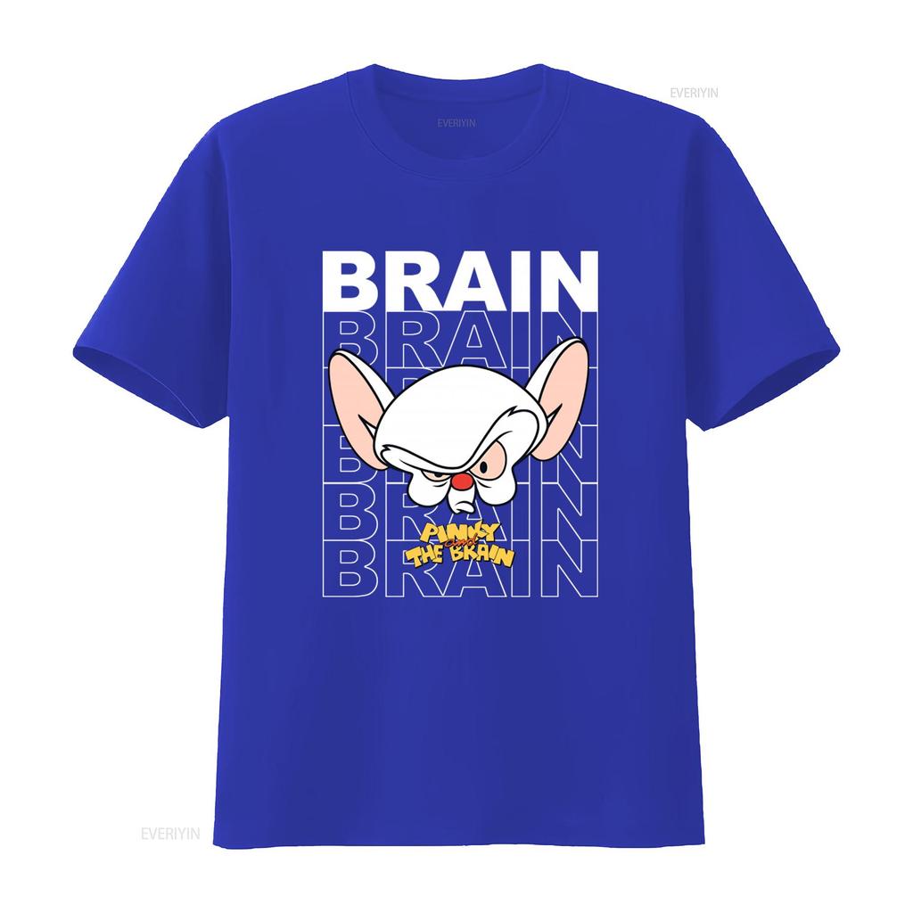 Brain Face Pinky and the Cartoon Character T Shirt for Fashion Casual vintage Washed designer clothes Stretched Slightly