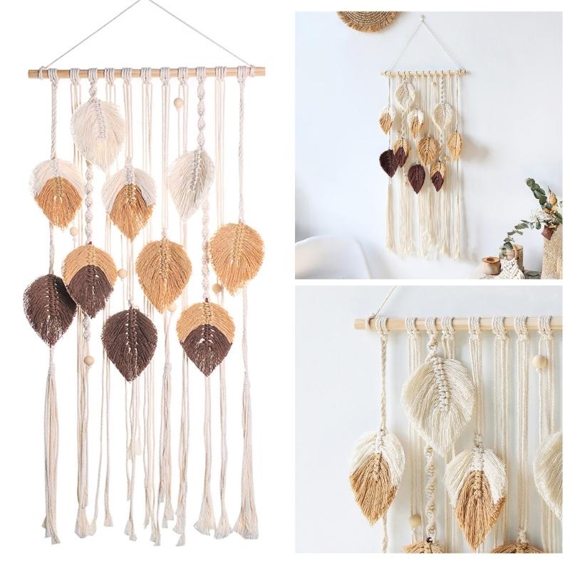 Unique Handmade Bohemian Decoration Leaf Wall Hanging Tapestry Create Simple and Charm Atmospheres In Your Home Pendant