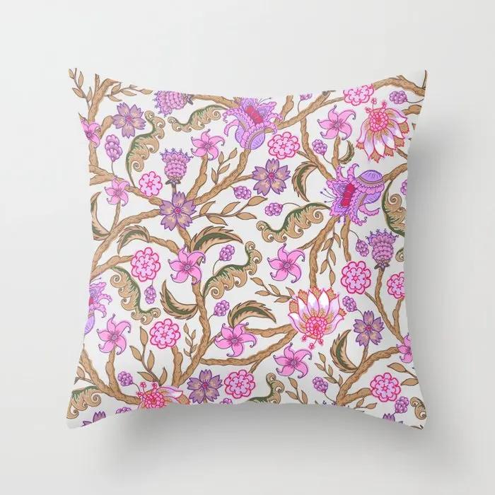 Винтажная наволочка с цветочным принтом для дома, гостиной, дивана, спальни, украшения автомобиля