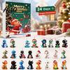 Christmas Advent Calendar 2026 Dragon Calendar, 24 Days Funny Baby Figures Countdown Miniature Party Favors 2D Acrylic Cartoon Ornaments for