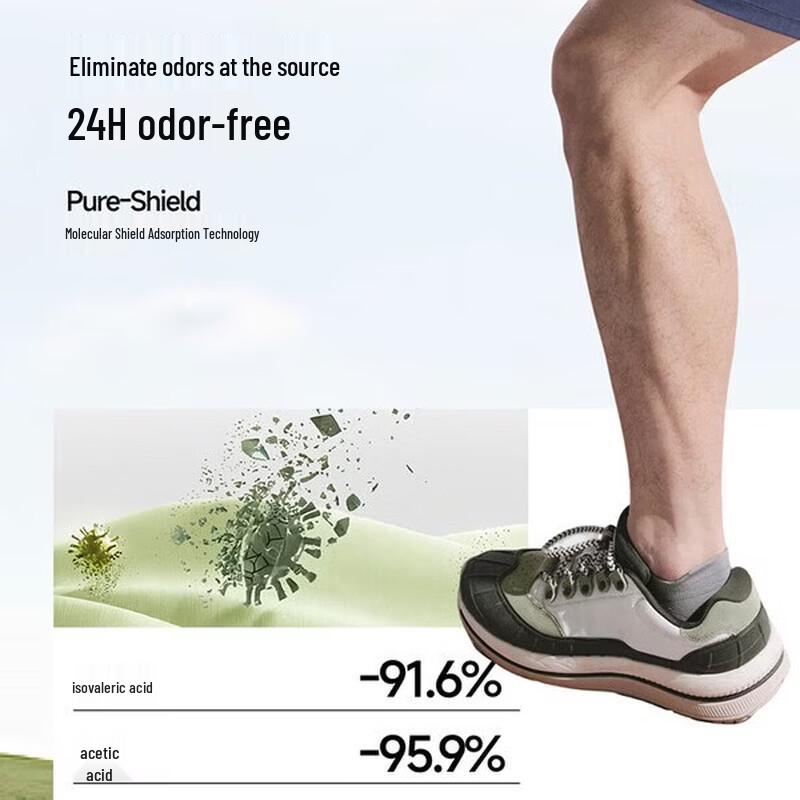 Beneunder Men's Deodorizing Cotton Ankle Socks - 4-Pair Pack
