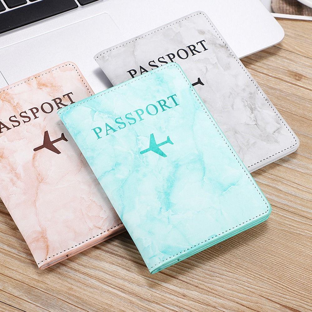 Leather Name ID Address Passport Holder Travel Accessories PU Card Case Passport Protective Cover