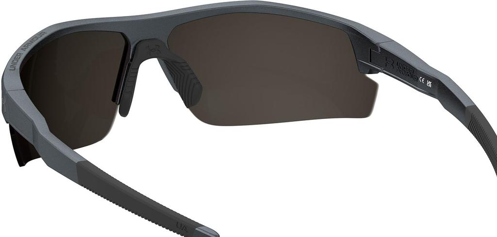 Солнцезащитные очки UNDER ARMOUR UA 7F Стиль линзы Shield Рамка из TR90 SKILLZG8QD Металлизированный Серый Черный 80 Мультиспортивные SKILLZ/G-80-8QD