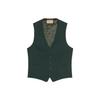 Vests Men's Dark Green V-neck Moderate Business Suit 673191-Z798C-3149