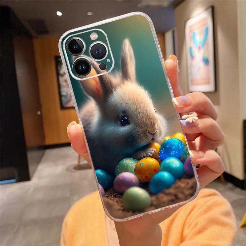 Phone Case For iphone 17 Pro Max Air 16 15 14 13 Pro Max 15 16 Pro 15Plus Rabbit Bunny Animal Shell Case Funda