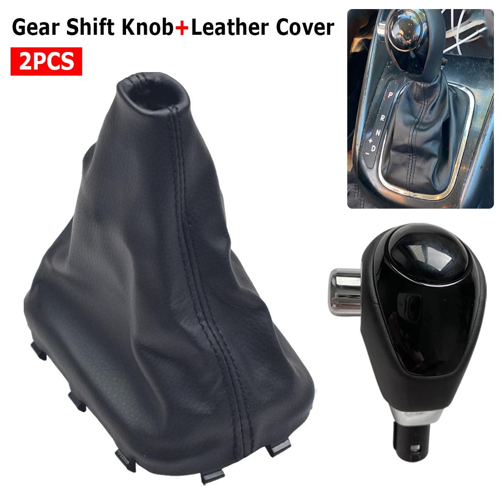 Car Automatic AT Leather Gear Shift Knob Dust-Boot Cover for KIA Forte Koup 2009 - 2013 846401M500WK Car Styling Accessories