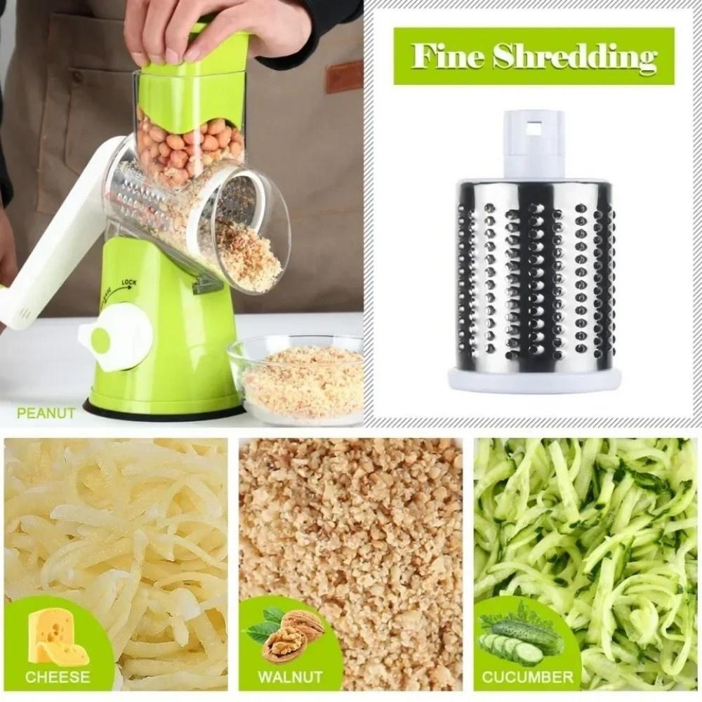 Stainless Steel Manual Rotary Vegetable Slicer Manual Rotary Kitchen Chopper  Home Cooking