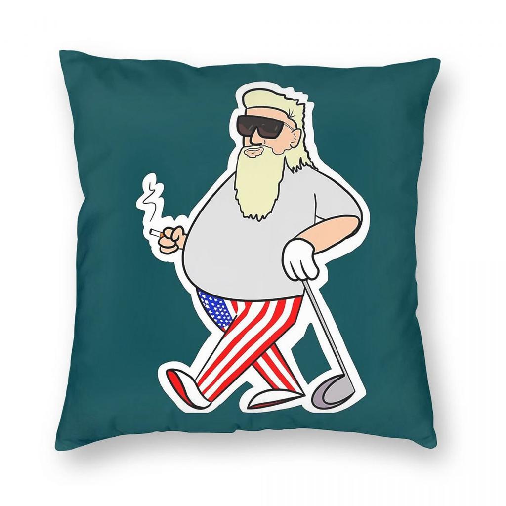 Smoking John Daly Golfer Square Pillowcase Polyester Linen Velvet Creative Zip Decor Throw Pillow Case Car Cushion Cover