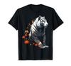 Tiger In White - Flowers Artwork - Animal Art Tiger T-Shirt