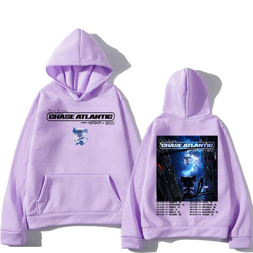 Толстовки Chase Atlantic Lost in Europe and UK Tour с капюшоном Унисекс Поп-свитшот Y2K High Street Пуловеры Новый дизайн Одежда с принтом