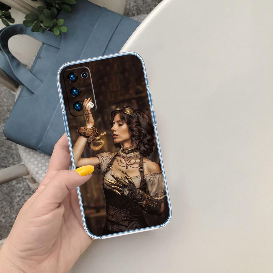 Прозрачный мягкий чехол для телефона с дизайном змеи PP56 для Samsung Galaxy A04 A04S A14 A23 A34 A54 M23 M33 M52 M53