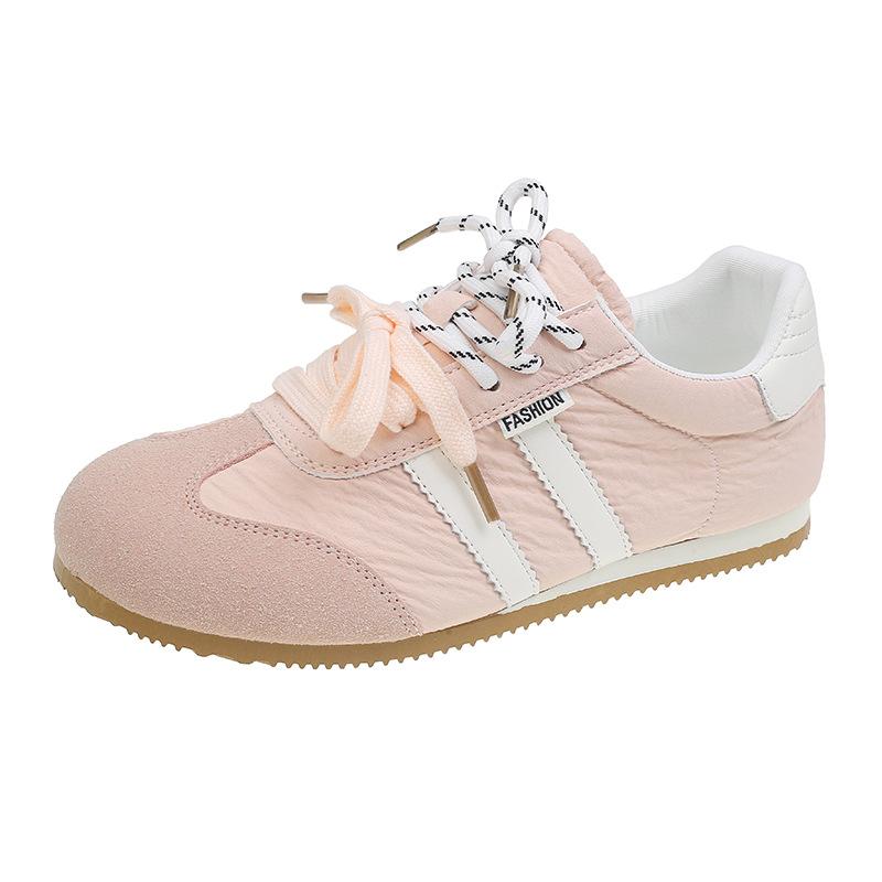 Ballet style color matching German training shoes women's 2025 new versatile lace-up fashion lightweight casual sports Forrest Gump shoes
