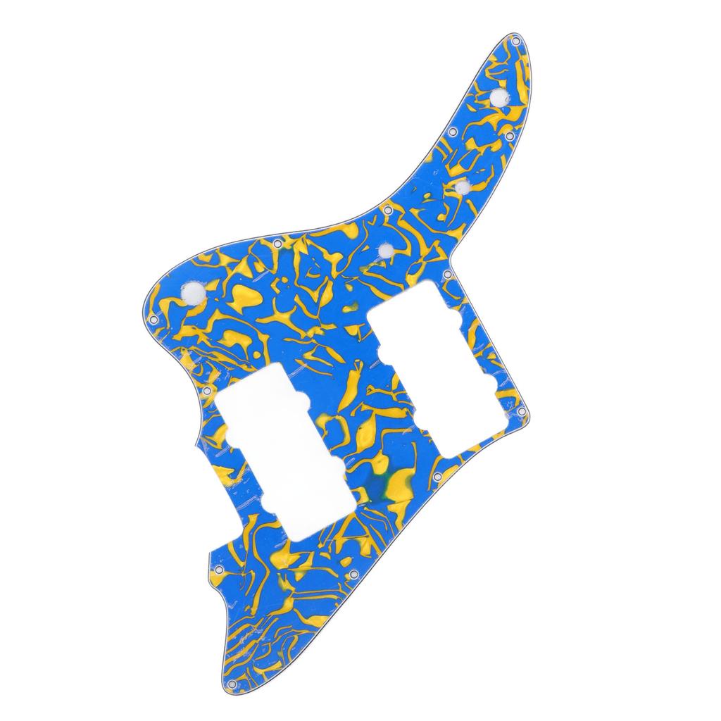Blue Yellow Electric Guitar Pickguard Fashionable Wear Proof Scratch Resistant Guitar Pickguard Replacement