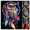 Colorful Owl Wind Chime Diamond Painting Diy Full Square Round Drill Rhinestone Embroidery Animals Mosaic Cross Stitch Kits Wall Decor