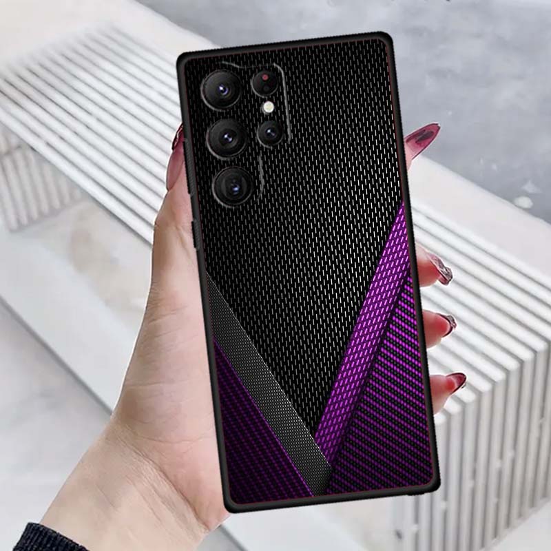 Креативная металлическая узорная чехол-накладка для Samsung Galaxy S26 S25 S24 S23 S22 S21 S20 Ultra Plus FE 5G Черный Мягкий ТПУ