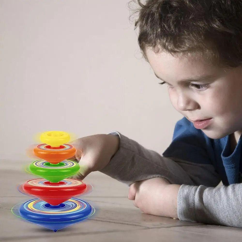 Interesting Flying Stacking Gyroscopes Rotating Toy Launcher Gyroscope Set  Boys Gift