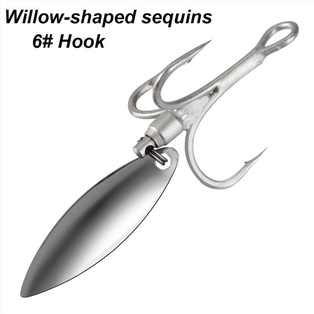 Высококачественный острый шип из углеродистой стали, поворотное кольцо, блестки, рыболовный крючок для джиггинга с блестками