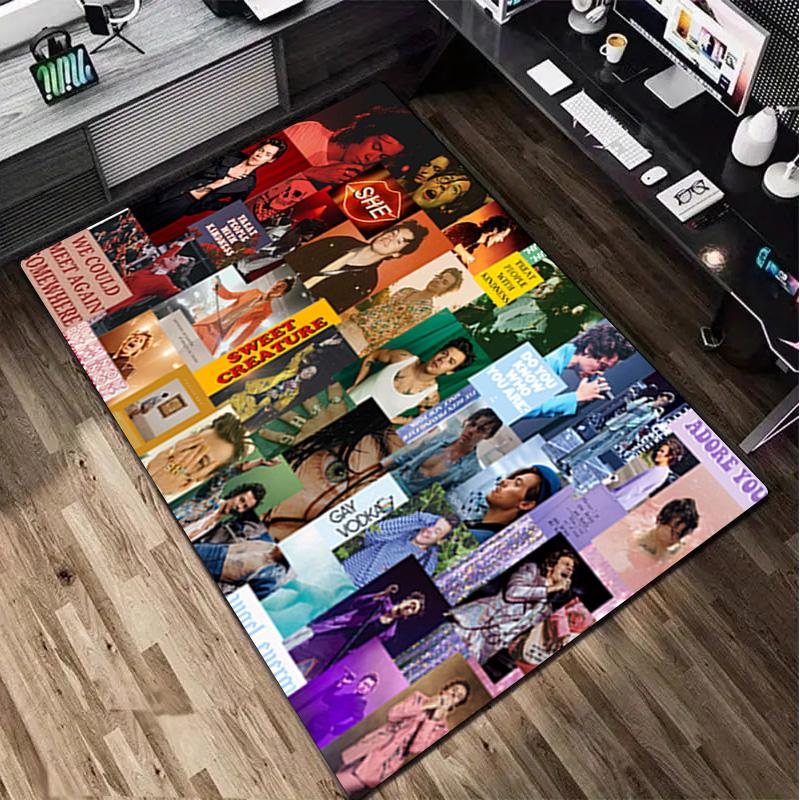 1Pc Harry Styles Print Rug - home decoration Carpet For Living Room Bedroom Flooring Computer Chair Area Rug
