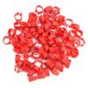 100PCS/Bag 8MM 001-100 Numbered Plastic Letter Pigeon Bird Leg Bands Rings(red)