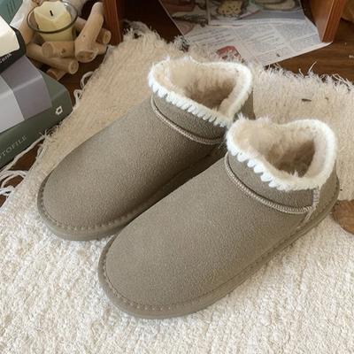 Модные женские зимние ботильоны высокого качества, модные пушистые плюшевые из искусственного меха, мягкие ботинки, зимняя домашняя удобная теплая хлопковая обувь для женщин