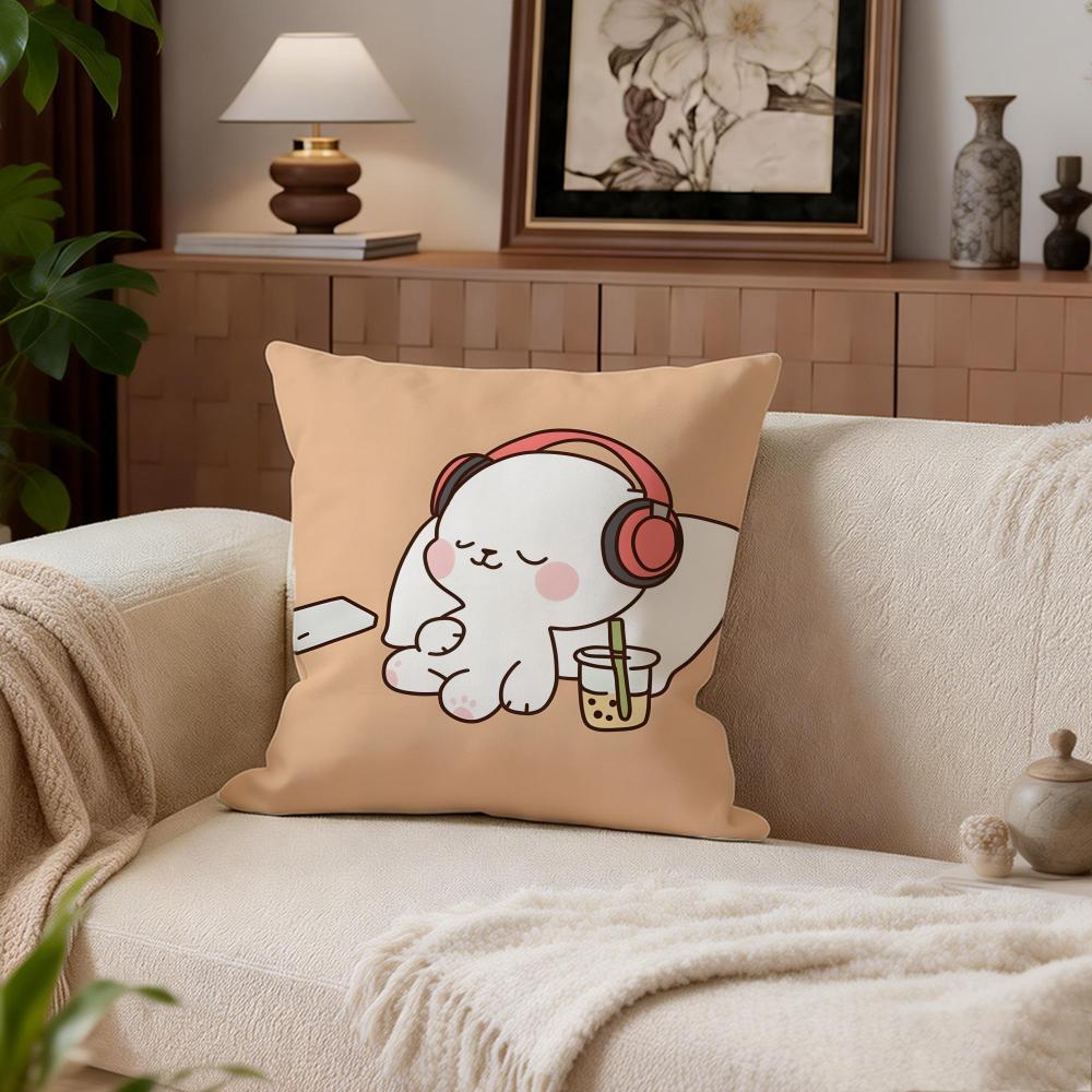 Cute Milkbear Cushion Cover Cushion Cover Set 4Pcs 50x50 45x45 40x40 Pillowcase Decorative Sofa Home Decor