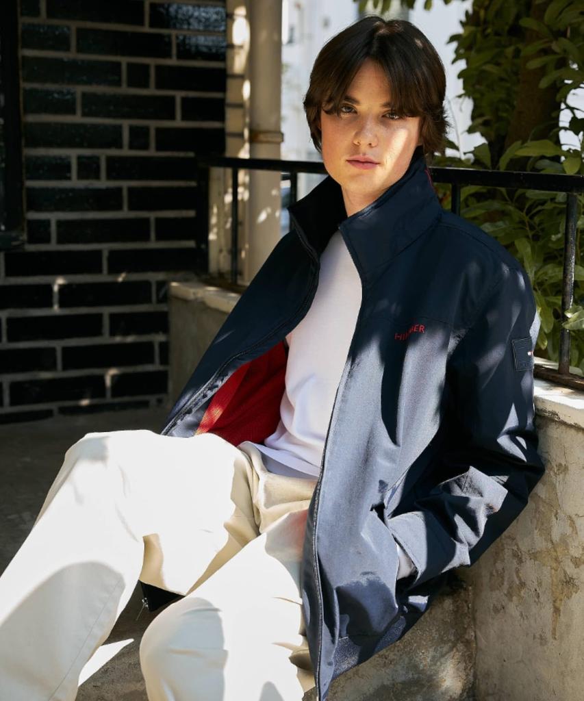 Tommy Hilfiger Официальная эксклюзивная онлайн куртка с воротником-стойкой 78J8338 S Темно-синий Блузон/REGATTA