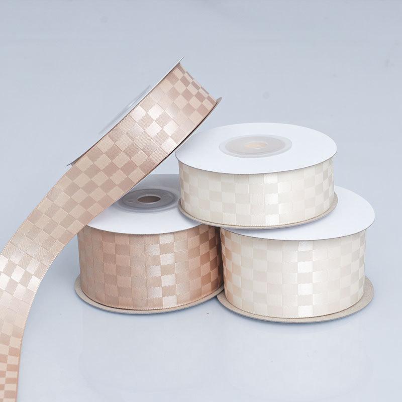Elegant Solid Color Plaid Ribbon Soft Ribbon Bow Flower Handmade Material Hair Decoration Ribbon Baking Gift Packaging Ribbon Home Decoration