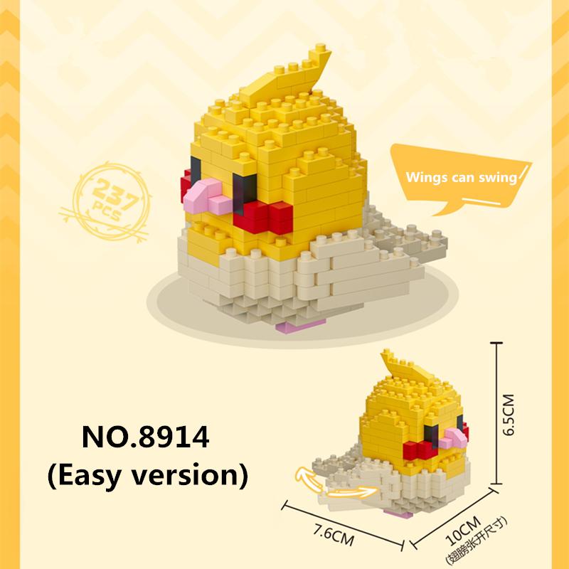 Kawaii Bird Series Micro Partic Building Blocks Cute Colorful Parrot Model DIY Bricks Decor Toys For Children Christmas Gifts