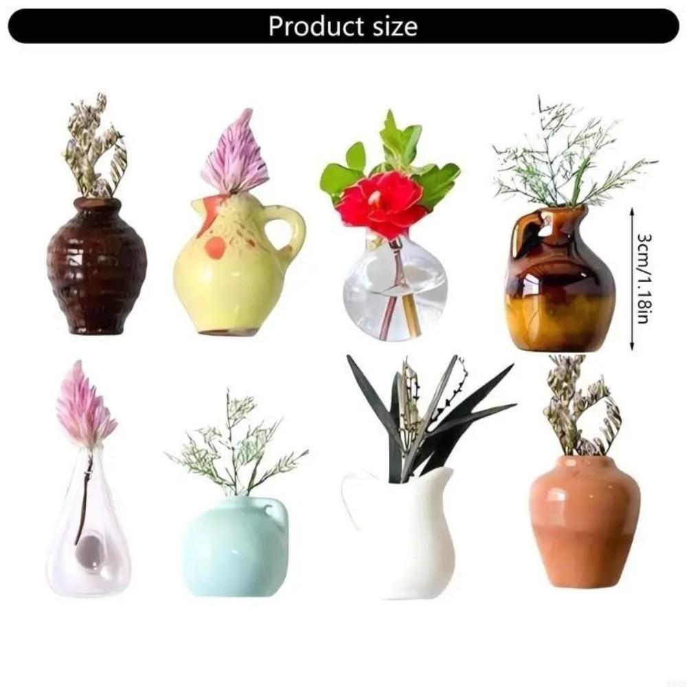 Unique Vase Refrigerator Magnet Decorative Flower Arrangement Vase 3D Vase Magnet Office Decor
