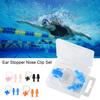 Silicone Nose Clip And Earplug Set Swimming Nose Clip Kids Underwater Earplug Swim Gear for Diving Surfing Water Sports