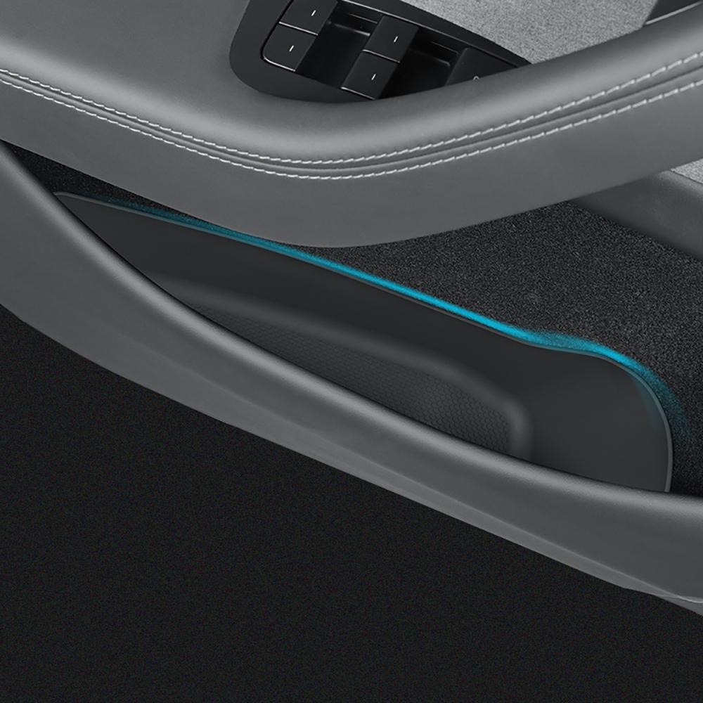 TESY For Tesla Model YL Y Launch Juniper Standard Car Door Side Storage Box Front Rear TPE Door Storage Organizer Tray