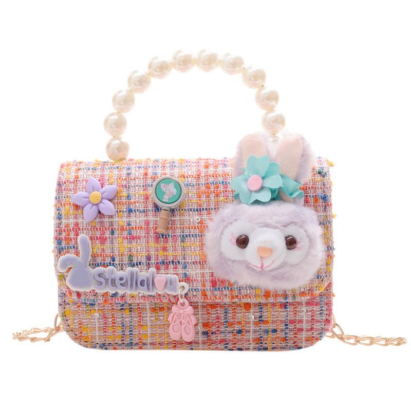 Stellalou Kids Melody Single Shoulder Crossbody Bag With Pearl Handle Girl For