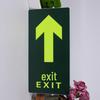 Luminous Restroom Floor Exit Sign - Fluorescent Emergency Direction Indicator