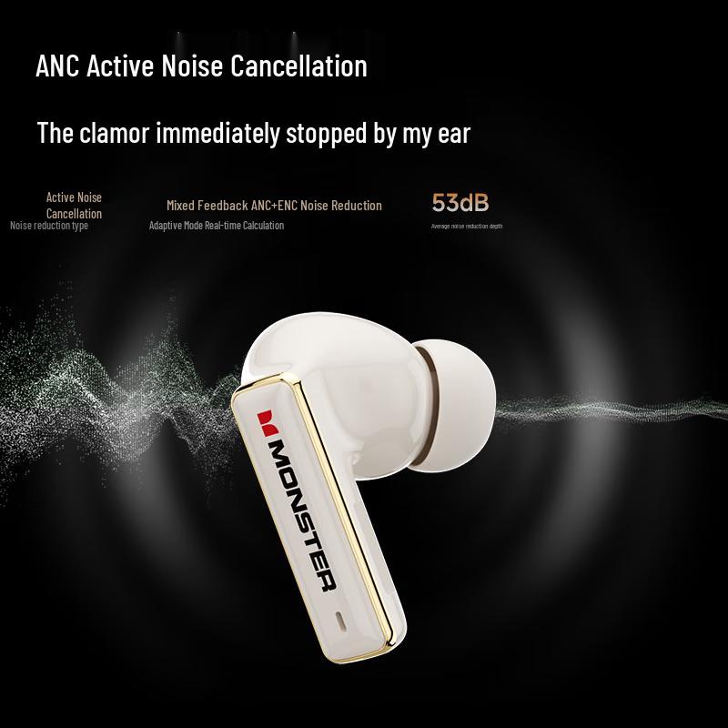 Monster MD05 AI Translator ANC Wireless Earbuds