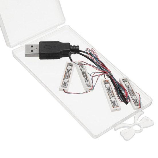 Универсальный USB Зарядка Светодиодный Светильник Лампа Кирпичик/Круглый Тип Набор Декор для Игрушки Лего