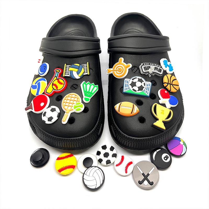 25 шт., мультяшные шары из ПВХ, украшения для обуви