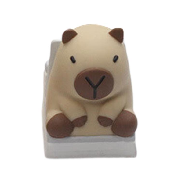 Цветные градиентные кейкапы из смолы с изображением капибары Компактный размер Легкая конструкция Для механических переключателей