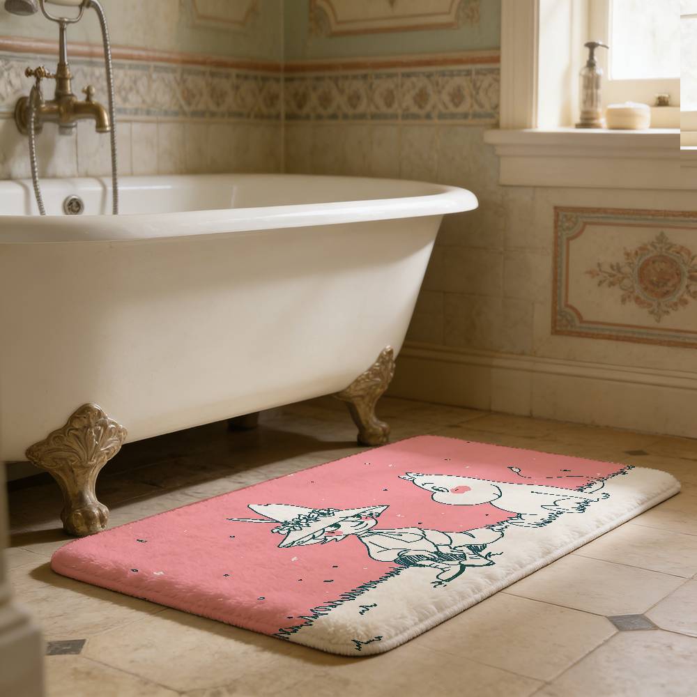 retro Cute M-Moomins cartoon character Kitchen Mat Cheaper Anti-slip Modern Living Room Balcony Printed Modern Home Decor