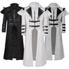 Halloween Medieval Revival Court Banquet Dress with Zipper Slit - Long Trench Coat for Stage Performance Costume
