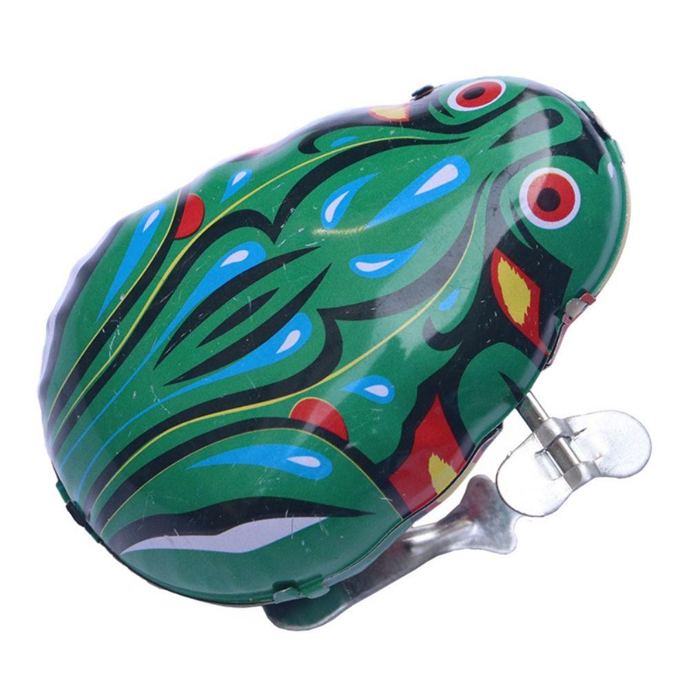 Gathering Children Collection Gift Interative Toy Iron Clockwork Frog Clockwork Toy Wind Up Frog