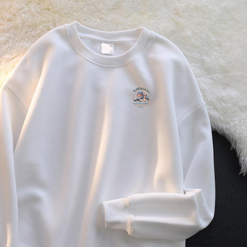 Хлопковый свитер с круглым вырезом для мальчиков, весна, осень и зима, новый модный бренд, повседневная свободная рубашка, верхняя одежда