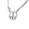 Les Trésors De Lily [K9647] - Silver Necklace 'Peace' Silver Pink