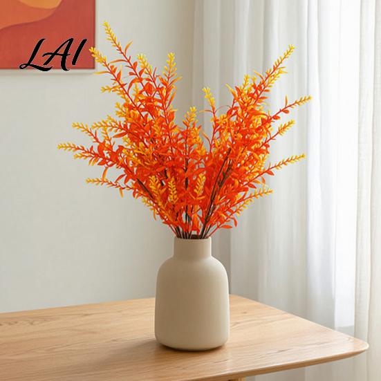 Long Lasting Fake Plants Fall Artificial Flower with Eucalyptus Leaf Lifelike Faux Plants Realistic UV Resistant for Autumn Thanksgiving Harvest